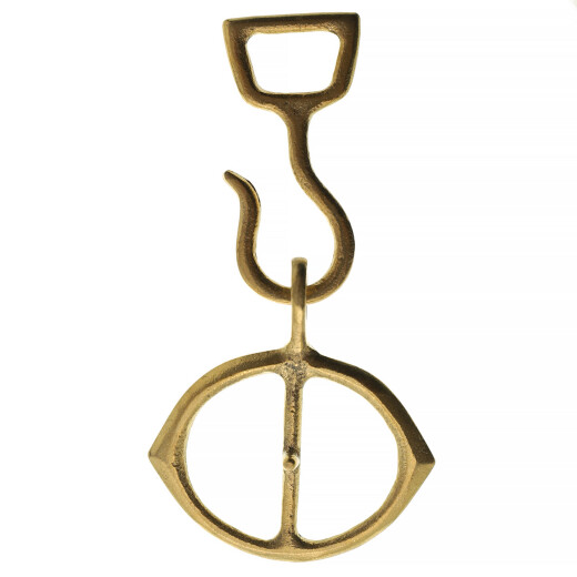 Rapier Sword Hanger set, hook + eyelet, brass